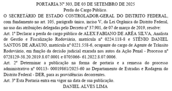 Servidores do DER perdem cargos por cobrar propina para retirar multas