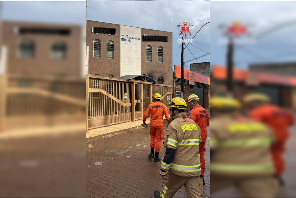 Igreja evangélica pega fogo na Cidade Estrutural