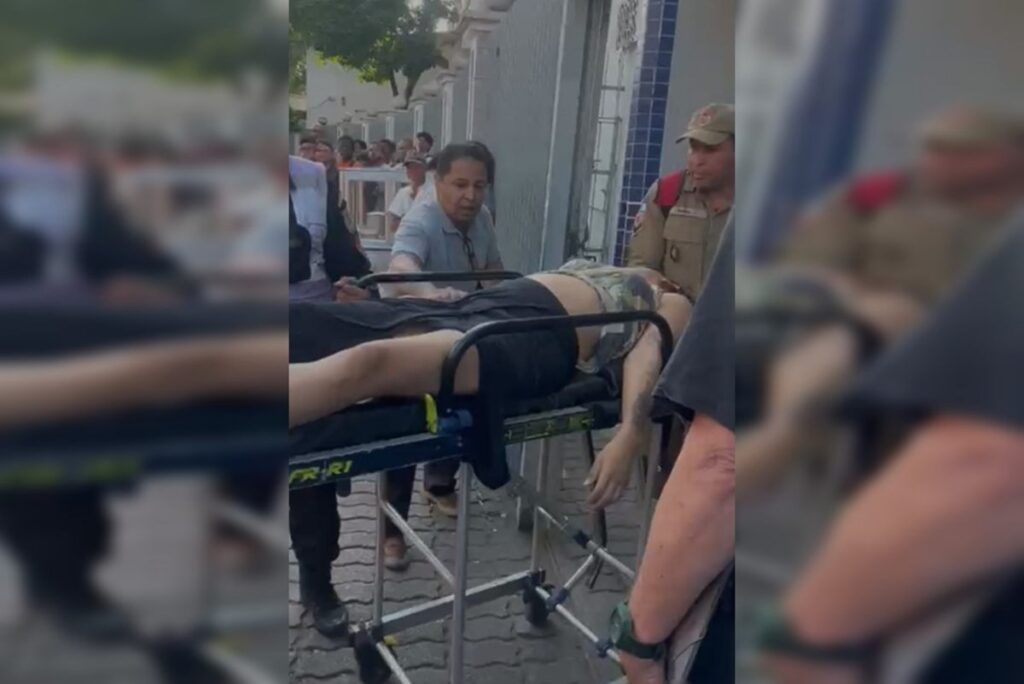 a reação atônita de quem viu funcionária da Cefet baleada