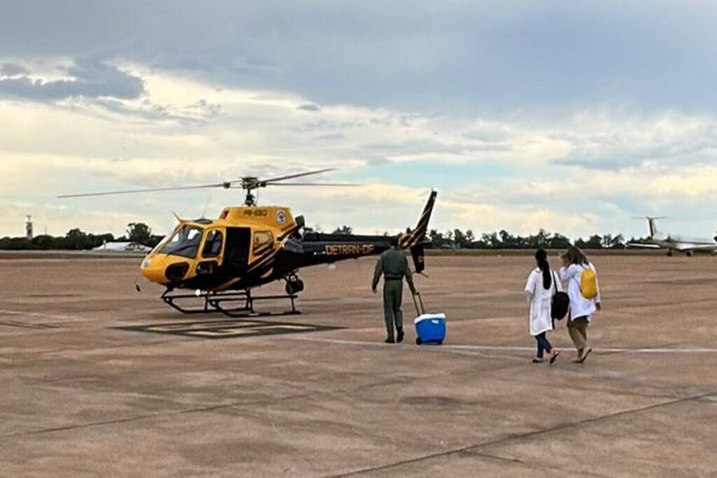 Corrida contra o tempo leva coração para transplante ao HFA