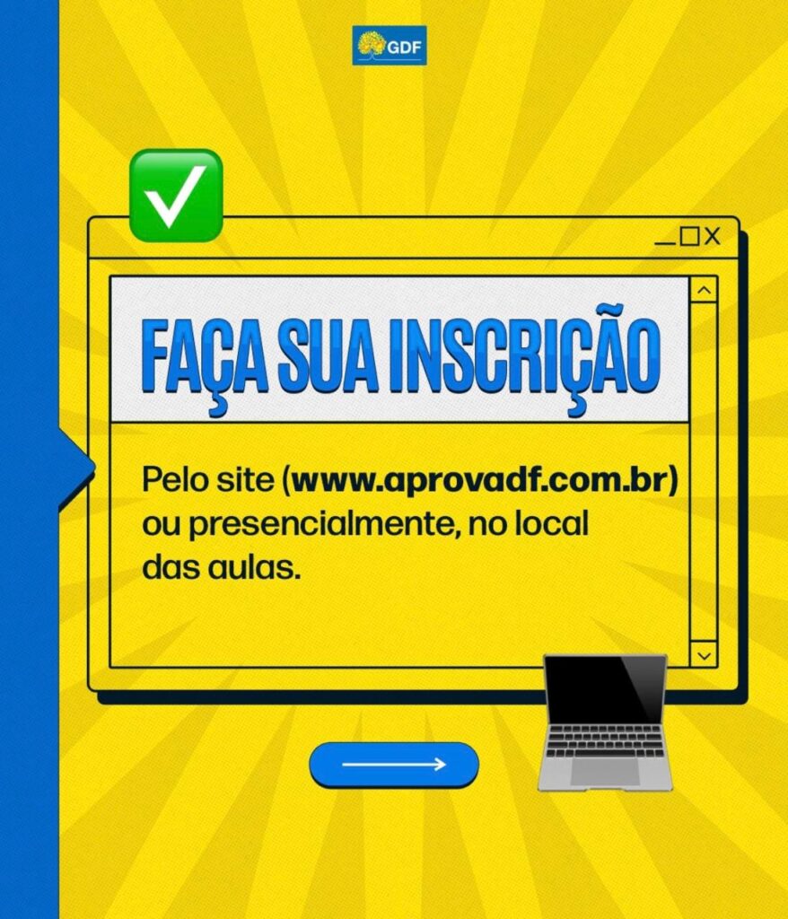 Aprova DF abre inscrições para aulões gratuitos com foco em concursos e vestibulares