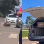 Caixão cai de carro funerário no meio de avenida e assusta motoristas